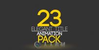 23组实用字体排版包装动画AE模板 VideoHive 23 Elegant Title Animation 9693080