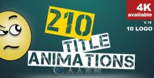 210个时尚动感文字字幕标题动画AE模板 210 Title Animations