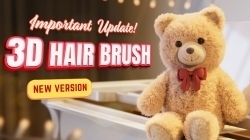 3D Hair Brush强大毛发制作工具Blender插件V4.4.1版