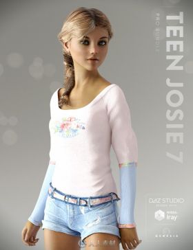 DAZ3D年輕女孩3D模型合輯Teen Josie 7 Pro Bundle