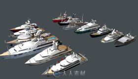 游艇海上车辆模型Unity3D素材资源