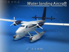 民用水上登陆飞机空中汽车3D模型Unity游戏素材资源