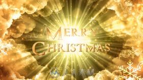 华丽闪亮的金色圣诞幻灯片标题AE模板Videohive Heavenly Christmas Titles 19010273