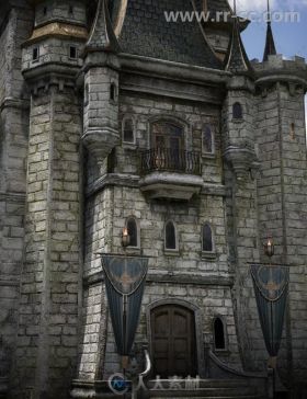 精美童话般的城堡建筑3D模型合辑