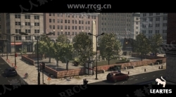 超大型城市市中心内外部场景细节UE4游戏素材资源