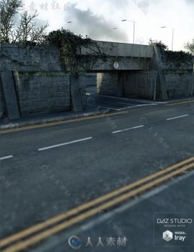 废弃的现代铁路桥梁和道路3D模型合辑