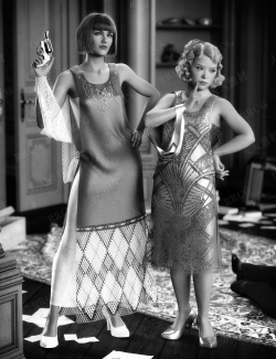 复古酷炫丝绸蕾丝材质女性长裙服饰3D模型合集