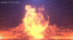 超酷火焰碰撞燃烧logo动画演绎AE模板