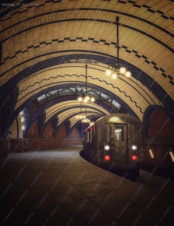 历史悠久年代感地铁站3D模型