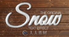 雪花字体特效设计PS动作 Graphicriver Snow Text Effect Generator 8660412