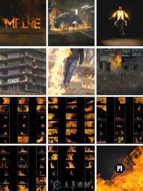 150组火焰氛围光影像元素2K背景视频素材合辑 MOTIONVFX MFIRE