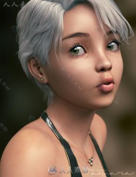 美丽可爱年轻有趣的女孩角色3D模型合辑