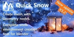Quick Snow动态雪景雪花Blender插件V3.2版