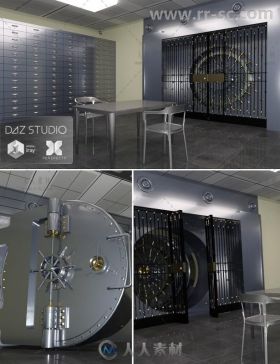 现代银行保险柜道具3D模型合辑