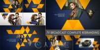 时尚翻转电视包装动画AE模板第一季 Videohive TV Broadcast Complete Rebranding 7...