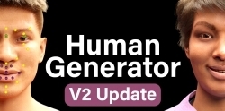 Human Generator人物角色生成器Blender插件V2.0版