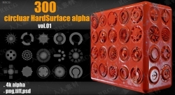 300组环形硬表面4K高清纹理合集 带Alpha透明通道