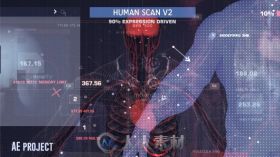 科幻人像透视扫描数据信息显示AE模板Version 2 升级版 Videohive Human Scan V2 ...