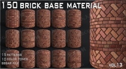 150组砖块PBR纹理材质合集 sbsar格式