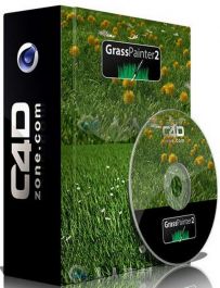 Grass Painter绿色草地C4D插件V2.0版 C4DZone Grass Painter 2.0 for Cinema4D