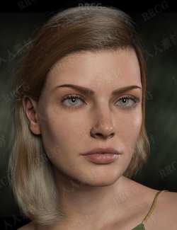 20种不对称女性逼真眉毛毛发纹理3D模型合集