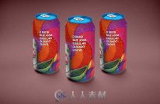 易拉罐饮料产品包装PSD模板 Creativemarket Photorealistic Soda Can Mockup 484248
