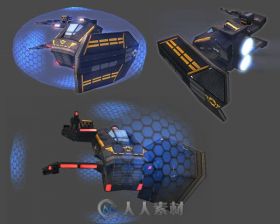 unity3d游戏模型航天宇宙飞船3D模型