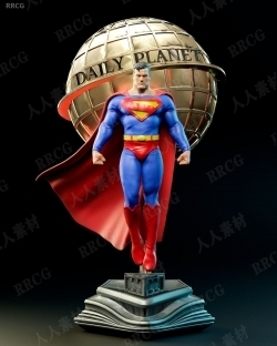 超人在星球日报影视角色雕塑3D打印模型