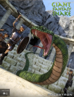可怕逼真庞大爬行攻击蟒蛇3D模型