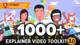 独特的卡通角色人物生活视频解说动画工具包AE模板Videohive Explainer Video Tool...