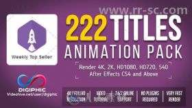 222款现代优雅独特的标题排版动画展示AE模板 Videohive Titles Animation 19495140