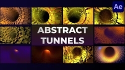 抽象隧道艺术特效背景氛围动画AE模板