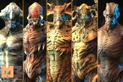 5组人形怪兽异形恐怖角色Unity游戏素材资源
