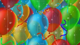 3组漂亮的气球飘舞动画节日背景视频素材