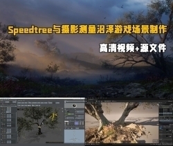 Speedtree与摄影测量沼泽游戏场景制作工作流程视频教程