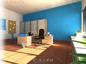 办公室和商业内部室内道具3D模型Unity游戏素材资源