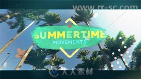 明亮充满活力丰富多彩的夏季运动幻灯片视频包装AE模板Videohive Summertime Movem...