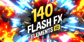 140组超酷闪光特效动画AE模板合辑V2版 VideoHive 140 Flash FX Elements V2.0 1126...