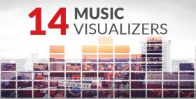 现代14款音乐旋律可视化均衡器视频展示动画AE模板Videohive 14 Music Visuali...