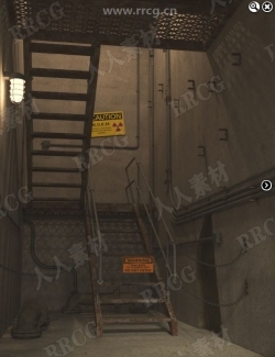 混凝土捡漏地下楼梯间场景3D模型合集