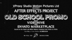 二三十年代黑白老电影包装特效AE模板