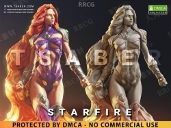 3D打印DC动漫少年泰坦柯莉安妲火星角色雕刻角色3D模型