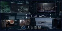 暗黑科技风格展示动画AE模板 Videohive Hi-Tech Impact 10948815