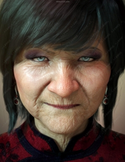 老女人老太太各种形象造型3D模型合集