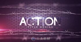 超酷惊人的动作预告片金属标题动画AE模板 Action Title Design