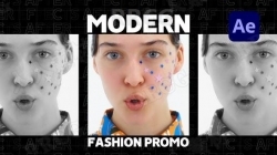 现代时尚人像动感写真宣传展示动画AE模板
