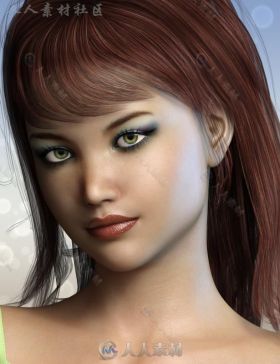 美丽清纯感性的女孩3D模型合辑