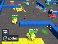 3D立体坦克大战多人夺分Unity游戏素材资源
