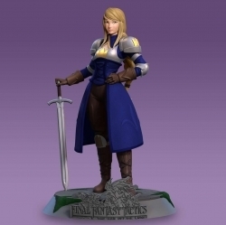 最终幻想游戏角色神圣骑士阿格莉亚丝雕刻3D打印模型
