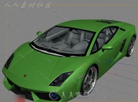 帅气现代兰博基尼跑车3D模型